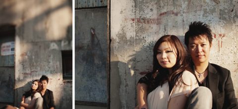 Playing with the light at Cockatoo Island engagement session