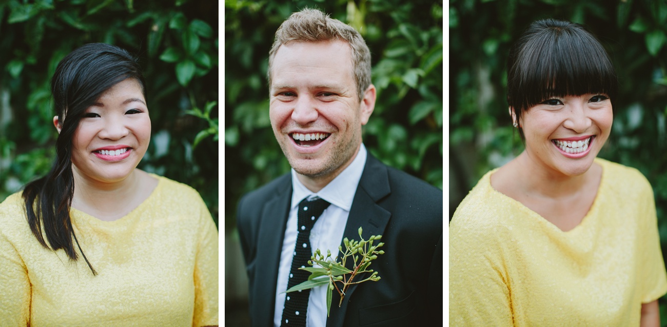 Individual portraits of the bridal party