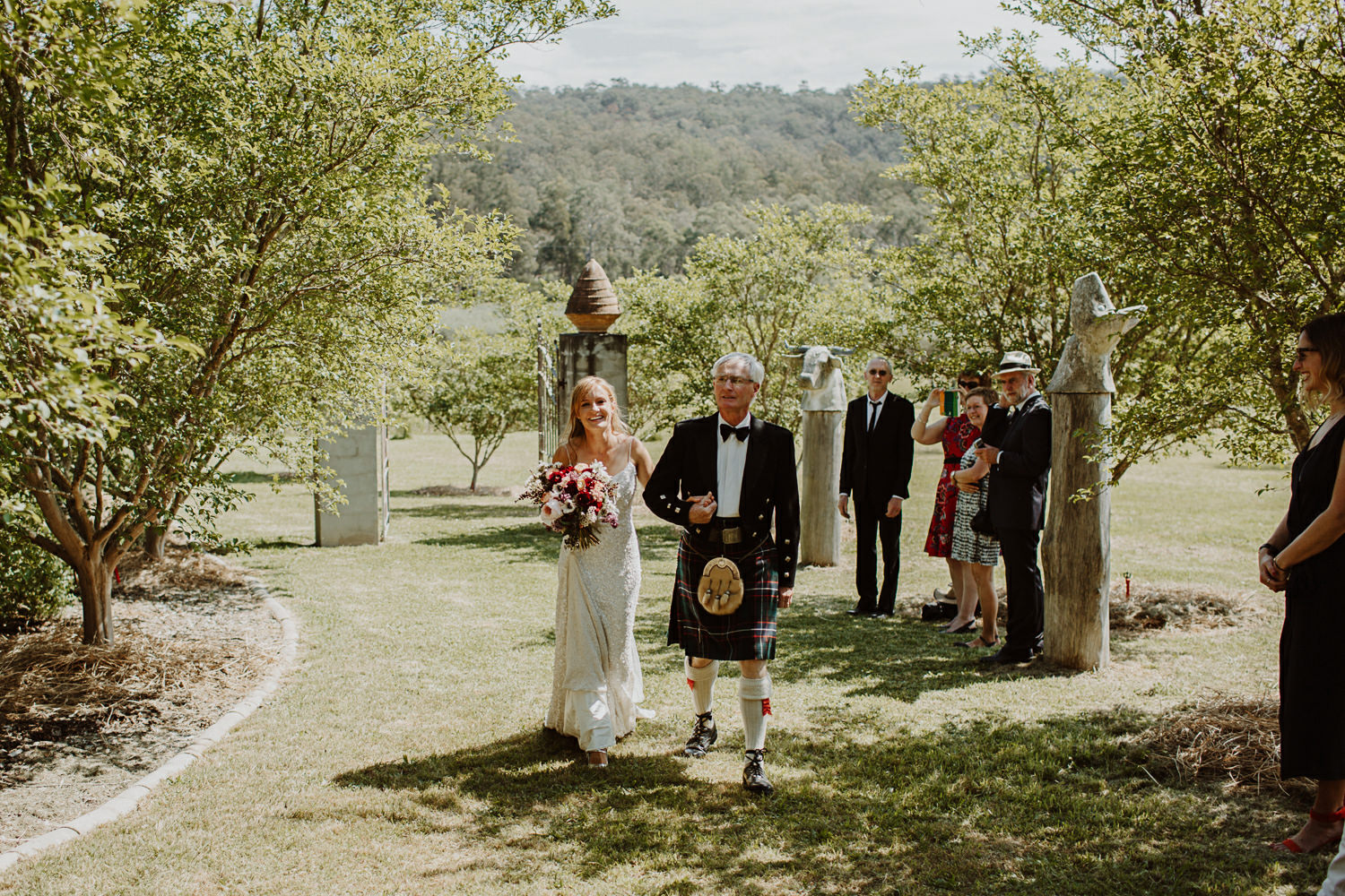 Ceremony at Valleyfields Wollombi Farm Wedding
